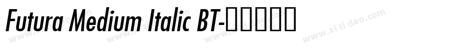 Futura Medium Italic BT字体转换